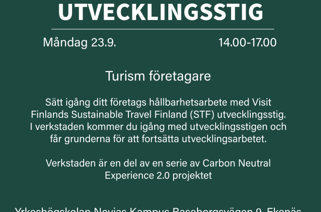 Starta din hållbarhets utvecklingsstig (Carbon Neutral Experience 2.0 projekt STF-verkstad) featured image