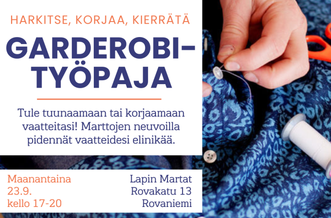 Garderobityöpaja – Harkitse, korjaa, kierrätä! featured image