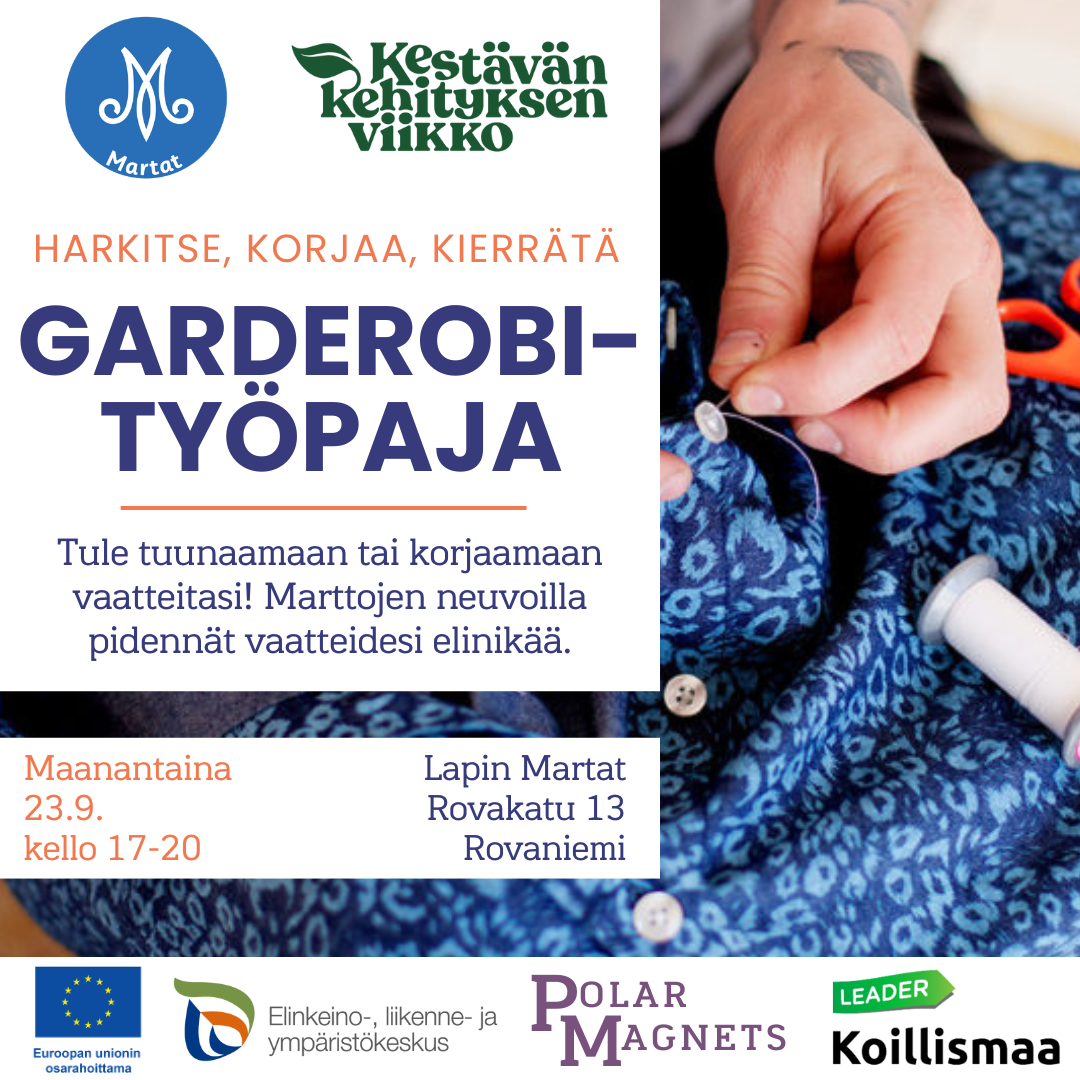 Garderobityöpaja – Harkitse, korjaa, kierrätä! featured image