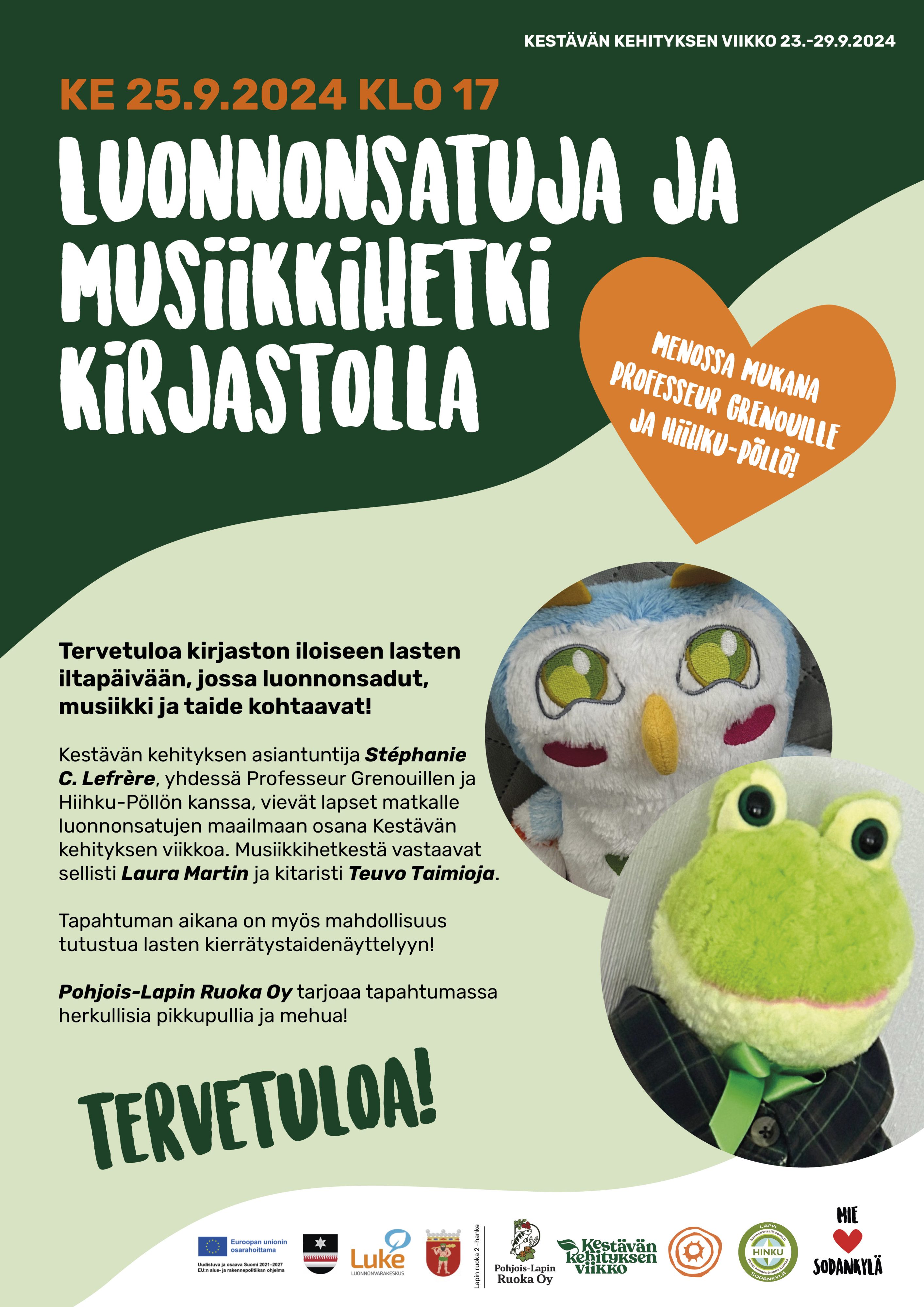 Luonnonsatuja ja musiikkihetki kirjastossa featured image