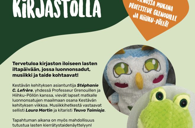 Luonnonsatuja ja musiikkihetki kirjastossa featured image