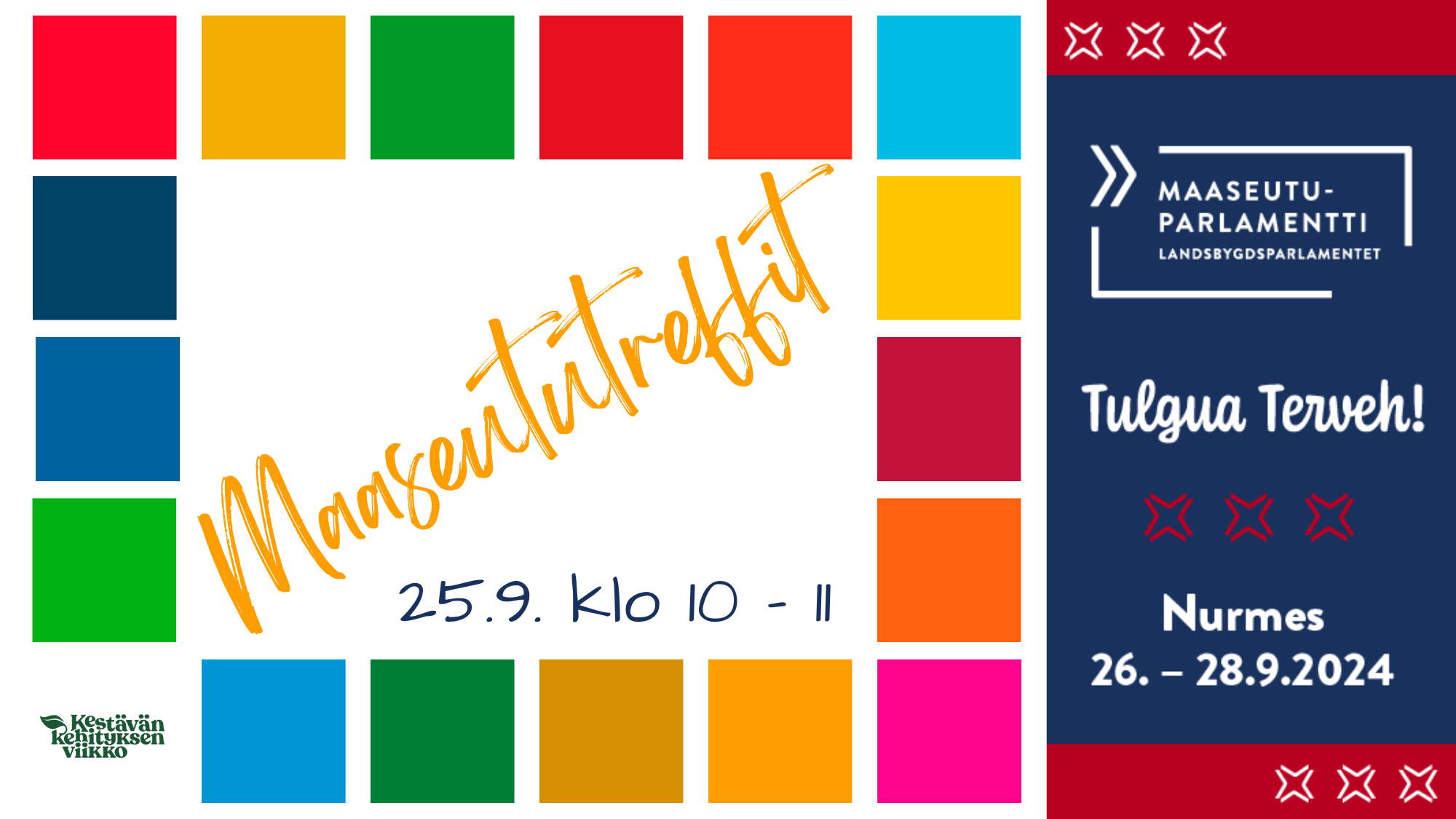 #Maaseututreffit | Maaseutuparlamentti-etkot 25.9.24 | Kestävän kehityksen viikko featured image