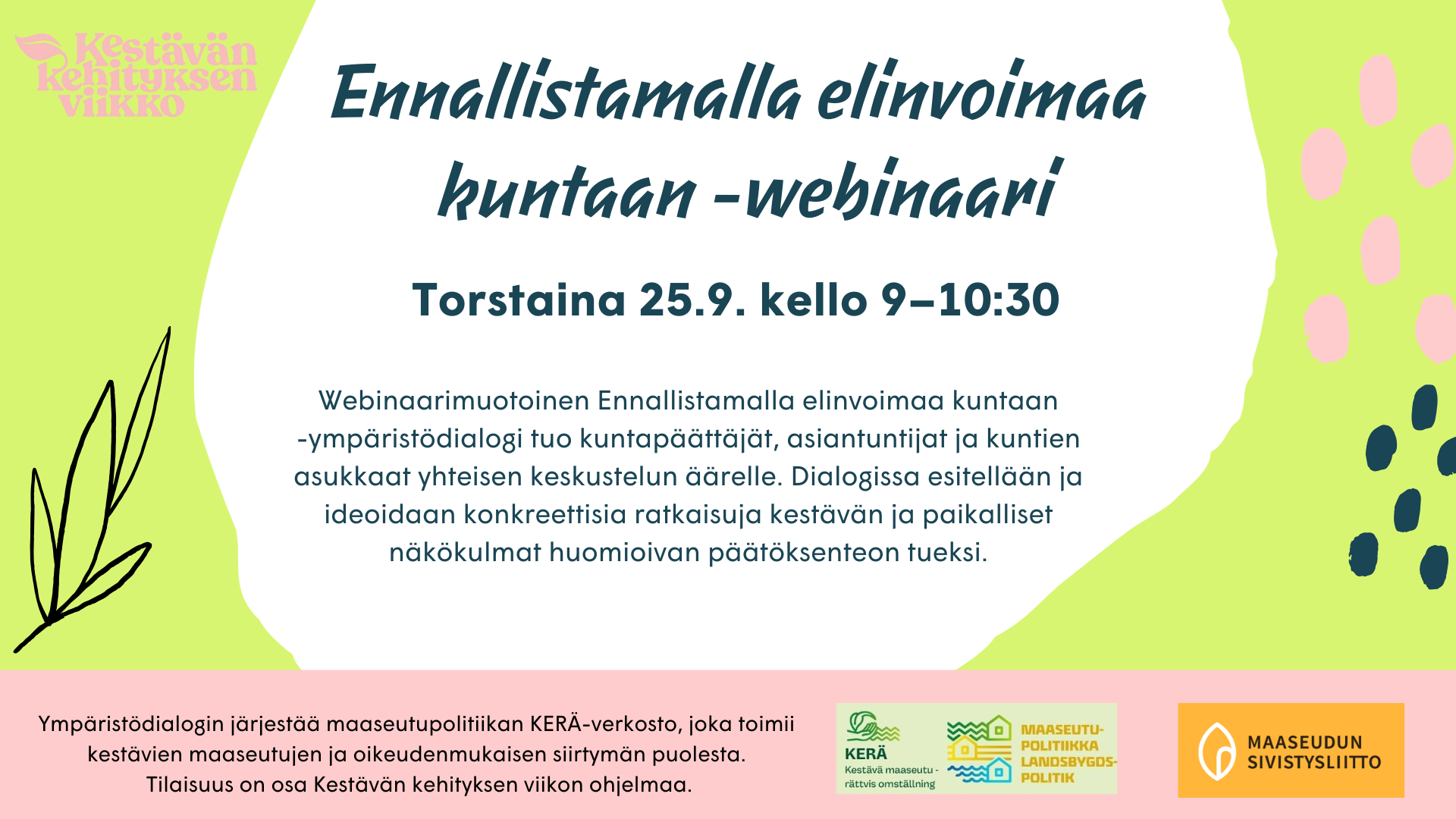 Ympäristöparlamentti: ennallistamalla elinvoimaa kuntaan featured image