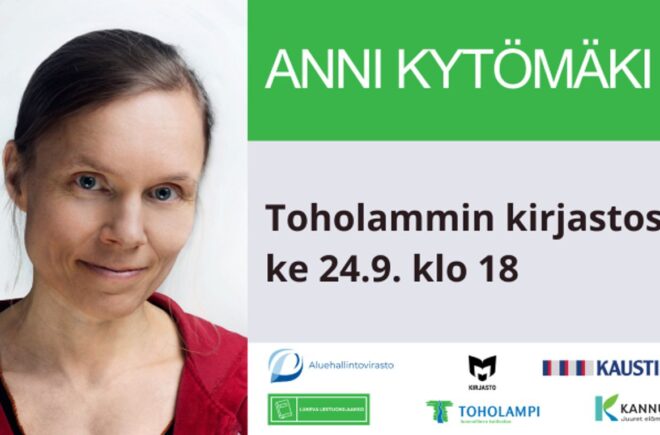 Kirjailijavieras Anni Kytömäki Toholammin kirjastolla featured image