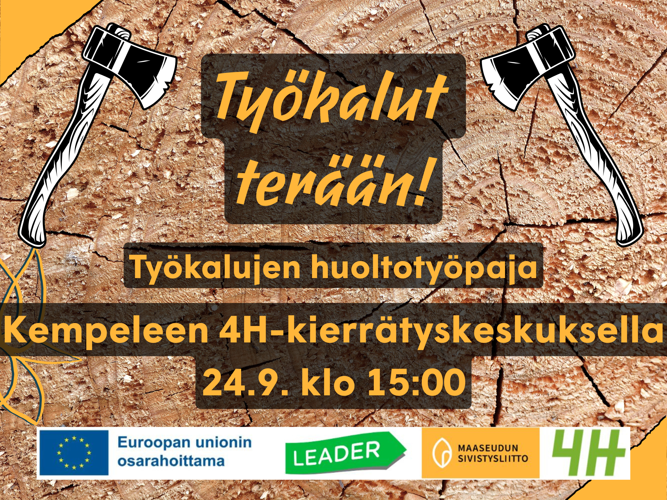 Työkalut terään! Teroituspäivä Kempeleen 4H-kierrätyskeskuksella featured image