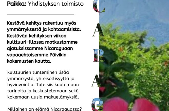 Maailma olohuoneessa. Sydän kahdessa maassa- kulttuuri-ilta Nicaraguasta featured image