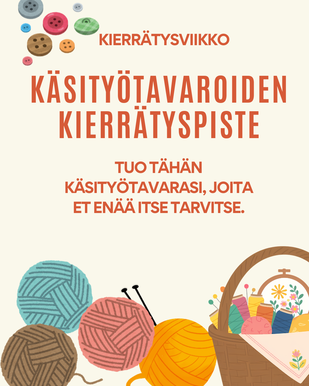 Käsityötavaroiden kierrätyspiste featured image